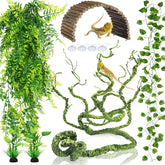 QUOZUO flexible bendable reptile plant enhances arboreal habitat and climbing space.
