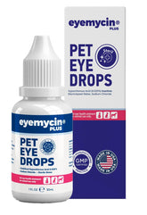 QUQU Natural Eyemycin bottle for gentle daily eye care in dogs and cats.