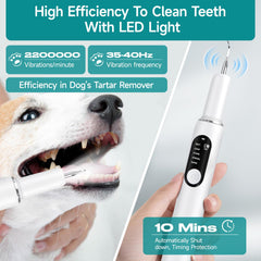 QVKHPCL five‑mode dog dental cleaner offers gentle to intensive options