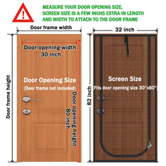 QWR cat-proof screen door with zipper closure enables easy pet separation.