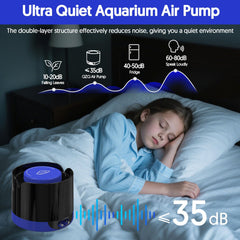 QZQ air pump top adjustment knob to control airflow.