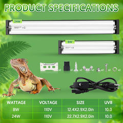 QZQ desert UVB lamp close-up reflector highlights UVB output for basking