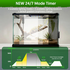 QZQ UVB reptile lamp daylight mode for clear viewing and care