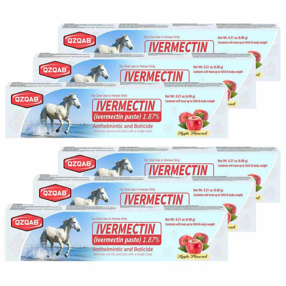 QZQAB ivermectin horse paste apple flavor tubes for easy dosing