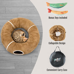R1M Cat Tunnel Bed circle formation offers compact hiding and exploration