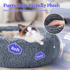 Rabbitgoo cat bed round shape with head and neck support.