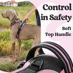 Rabbitgoo harness medium uses breathable air mesh to keep dogs cool.