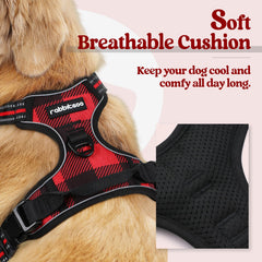 Rabbitgoo harness back clip supports relaxed daily walks and jogging.