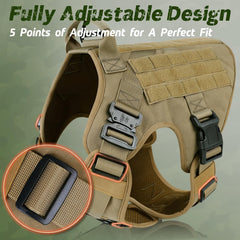 Rabbitgoo Molle system on the harness supports gear and patches.