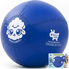Race&Herd 25-inch XXL herding ball in backyard play for enrichment