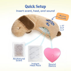 Race&Herd CuddleBun heartbeat puppy toy with orthopedic neck support