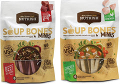 Rachael Ray Nutrish Soup Bones Minis pack shot of Real Beef & Barley flavor