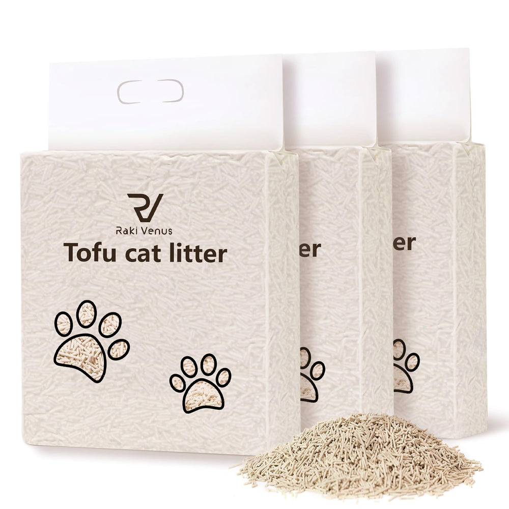 Raki Venus tofu litter pellets close-up showing 1.8 mm size for quick clumps