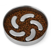 Ralory slow feeder bowl with stainless steel and 2 cup capacity for steady meals