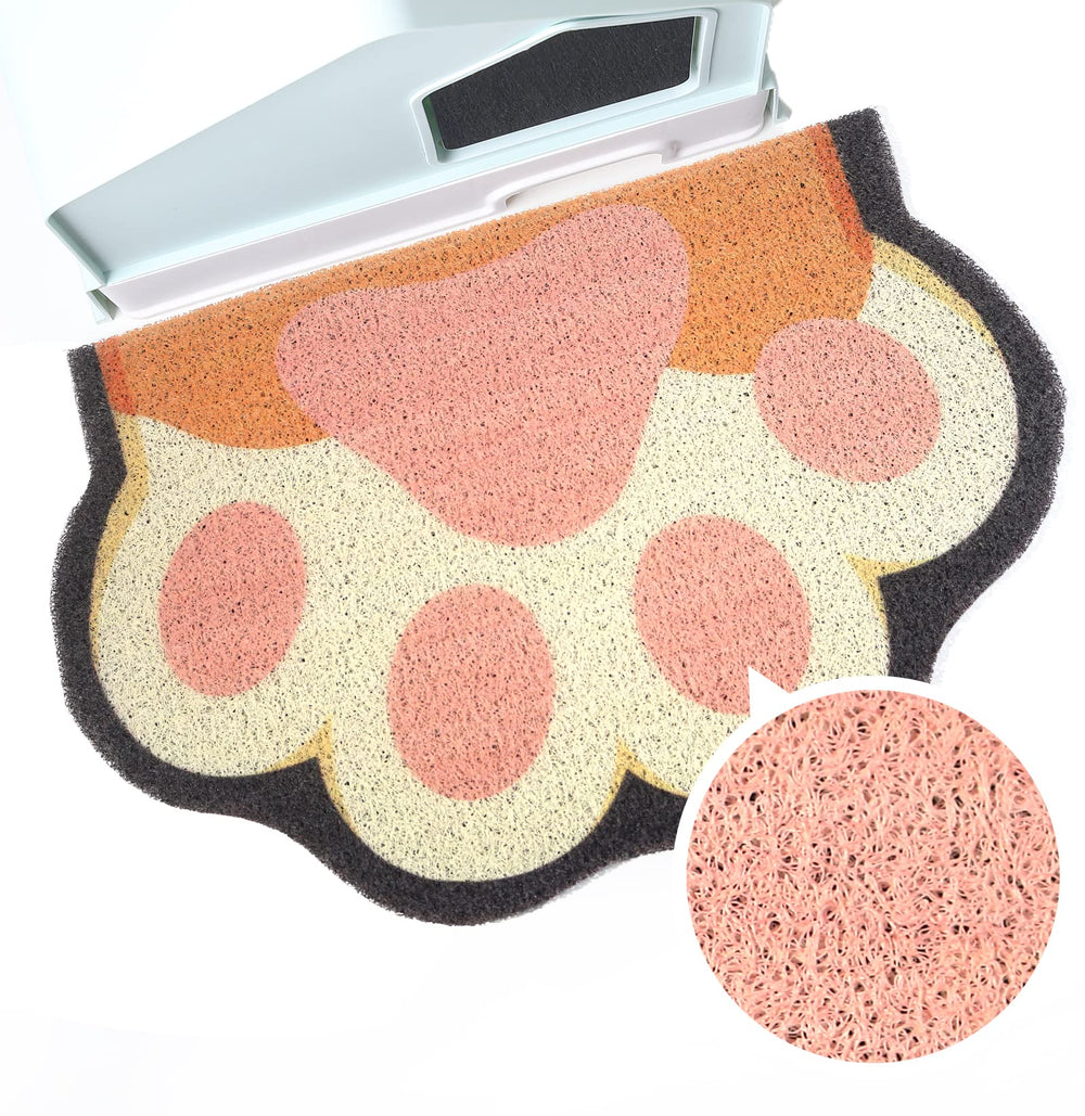 Rarenut Cute Cat Litter Mat captures litter around the box