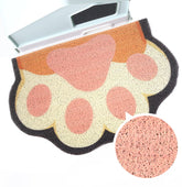 Rarenut Cute Cat Litter Mat captures litter around the box
