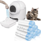 Rastalola cat litter liners with blue drawstrings for easy weekly cleanup