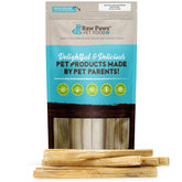 Raw Paws 10-inch rawhide sticks in a pack shot for long-lasting chews