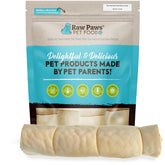 Raw Paws beef cheek rolls large 10-inch pack, all-natural treat