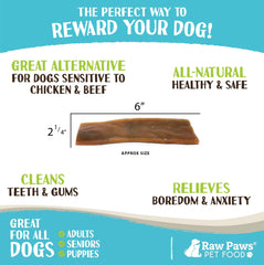 Raw Paws Camel Skin Chews ready for anxious dogs helps calm moments.
