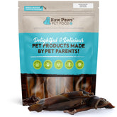 Raw Paws Camel Skin Chews pack showing long-lasting entertainment for dogs.