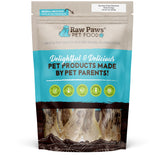Raw Paws freeze-dried duck necks in a dog-friendly bowl for natural chewing fun.