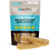 Raw Paws Himalayan Yak Chews pack front view, long-lasting chew for medium to large breeds.