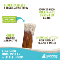 Raw Paws low-odor bully sticks—clean, scent-conscious treat for puppies.