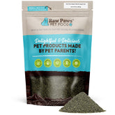 Raw Paws Organic Kelp Powder bottle front label for daily pet wellness