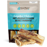 Raw Paws smoked beef marrow bones 6-inch 4-count for long-lasting chewing and dental benefits.