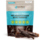 Raw Paws Water Buffalo Jerky 16oz packaging highlights single-ingredient natural treats for dogs