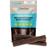 Raw Paws wild-caught rabbit treats for dogs in a 6-oz bag, grain-free snack