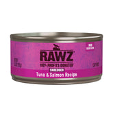 Rawz tuna salmon can label shows real meat first ingredient for balanced nutrition