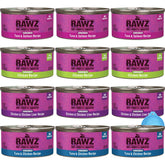 Rawz tuna-salmon shredded wet cat food can with lid for convenient meals