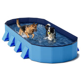 Raxurt foldable dog pool with octagonal design for roomy outdoor fun