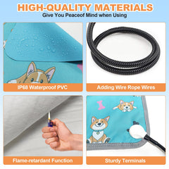 Compact size fits into tight corners for pet comfort.
