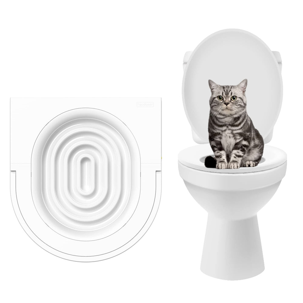 READAEER cat toilet training kit setup shows easy transition to toilet use