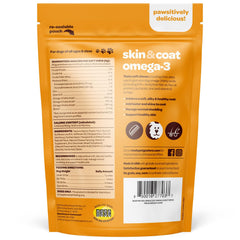 Ready Pet Go! omega-3 dog chews close-up support a vibrant coat and flexible joints.