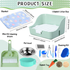 Reallnaive rabbit litter box helps contain litter and simplify cleanup