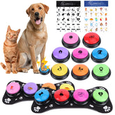 REAQUE dog buttons 8-color communication set enhances pet expressiveness.