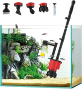 Rechale electric aquarium gravel cleaner vacuum demonstrates thorough substrate cleaning with strong suction.