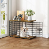 rechgosh 24 inch end table dog crate blends with living room decor and safety