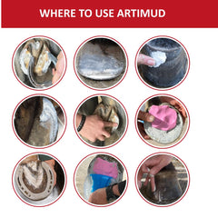 Artimud applied to frog area offers flexible protection and cleansing potential.