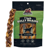 Redbarn 7-inch braided bully sticks packaging for long-lasting chew