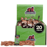 Redbarn 7-inch braided bully stick for dogs offers a long-lasting chew and dental action.