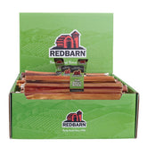 Redbarn 7-inch bully sticks case of 35 for long indoor chewing.