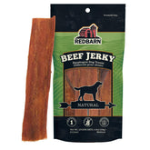 Redbarn Barky Bark beef jerky for dogs in medium strips, high-protein reward.