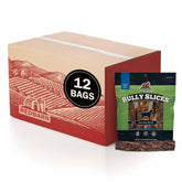 Redbarn Bully Slices original bag showing long-lasting dog chew for hours of play