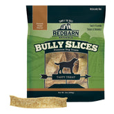 Redbarn Bully Slices packaging with gravy coating for flavorful chewing.