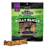 Redbarn Bully Slices in peanut butter flavor, long-lasting dog chew for dental care.
